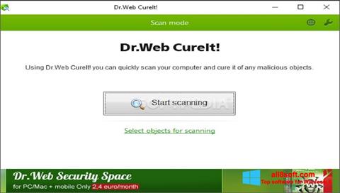 Ekran görüntüsü Dr.Web CureIt Windows 8