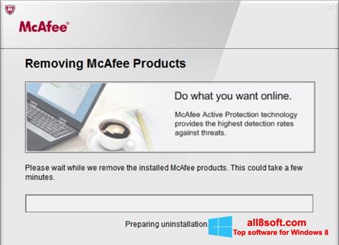 Ekran görüntüsü McAfee Consumer Product Removal Tool Windows 8