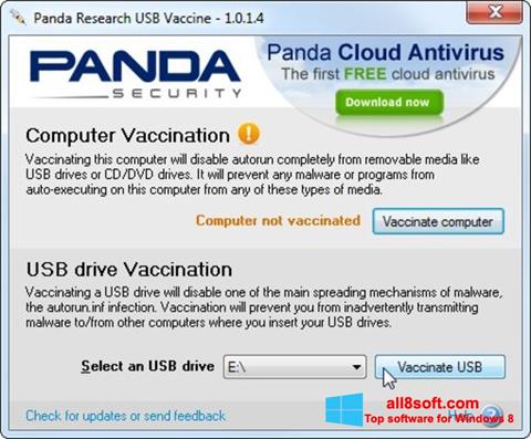 Ekran görüntüsü Panda USB Vaccine Windows 8