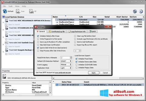 Ekran görüntüsü Active KillDisk Windows 8
