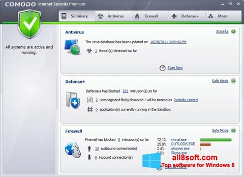 Ekran görüntüsü Comodo Internet Security Windows 8