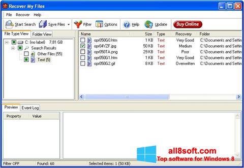 Ekran görüntüsü Recover My Files Windows 8