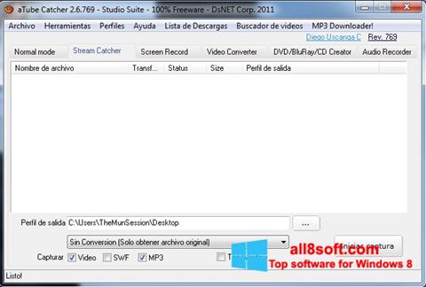 Ekran görüntüsü aTube Catcher Windows 8