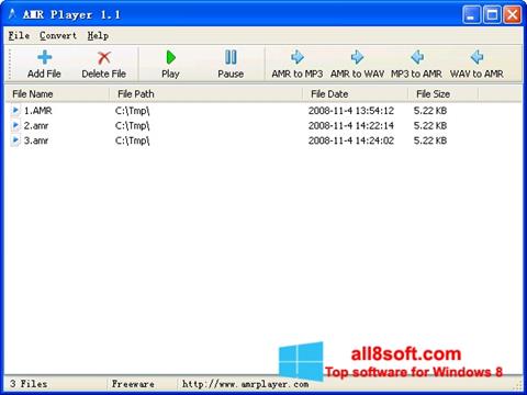 Ekran görüntüsü AMR Player Windows 8