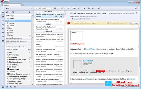 Ekran görüntüsü Opera Mail Windows 8