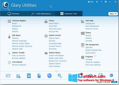 Ekran görüntüsü Glary Utilities Pro Windows 8