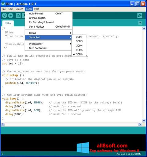Ekran görüntüsü Arduino Windows 8