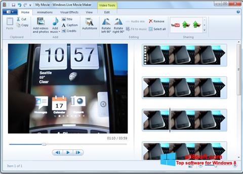 Ekran görüntüsü Windows Live Movie Maker Windows 8