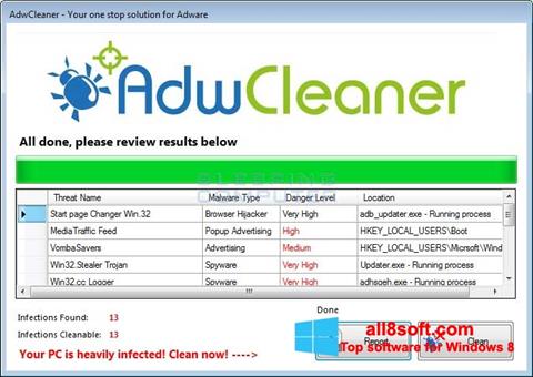 Ekran görüntüsü AdwCleaner Windows 8