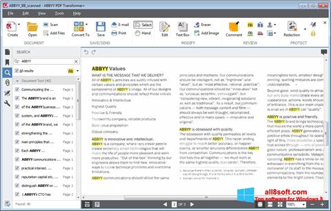 Ekran görüntüsü ABBYY PDF Transformer Windows 8
