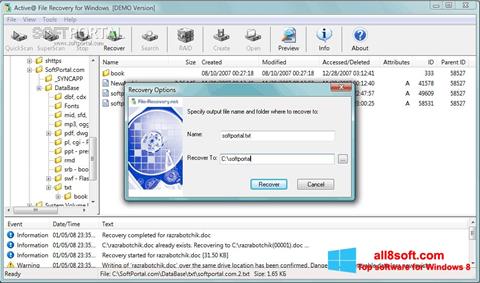 Ekran görüntüsü Active File Recovery Windows 8