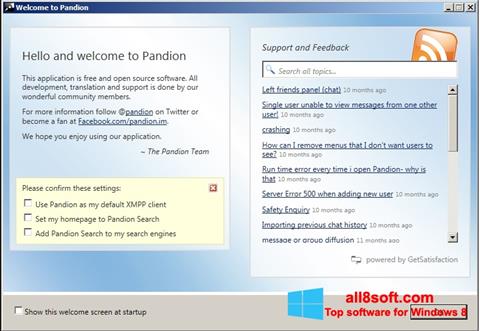 Ekran görüntüsü Pandion Windows 8