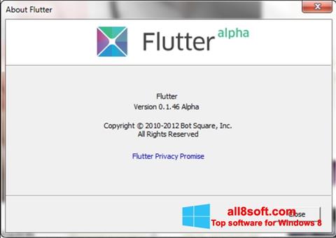 Ekran görüntüsü Flutter Windows 8