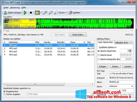 Ekran görüntüsü MP3 Cutter Windows 8