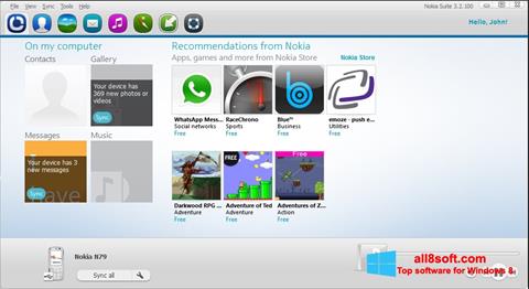 Ekran görüntüsü Nokia PC Suite Windows 8