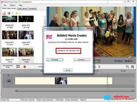 Ekran görüntüsü Bolide Movie Creator Windows 8
