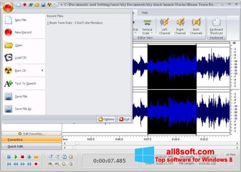 Ekran görüntüsü Free Audio Editor Windows 8