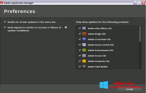 Ekran görüntüsü Adobe Application Manager Windows 8
