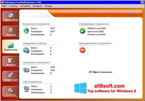 Ekran görüntüsü Ashampoo Firewall Windows 8