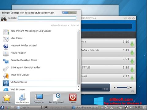 Ekran görüntüsü VkAudioSaver Windows 8
