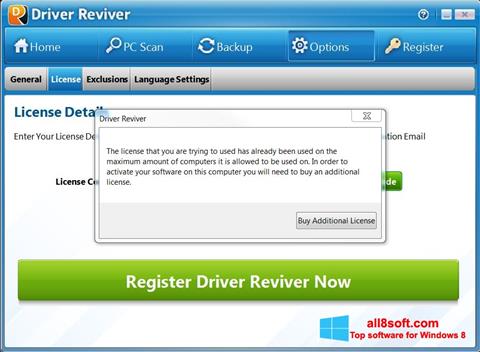 Ekran görüntüsü Driver Reviver Windows 8