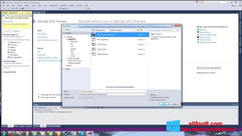 Ekran görüntüsü Microsoft Visual Basic Windows 8