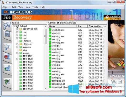 Ekran görüntüsü PC Inspector File Recovery Windows 8