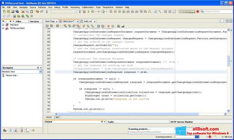 Ekran görüntüsü NetBeans Windows 8
