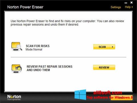 Ekran görüntüsü Norton Power Eraser Windows 8