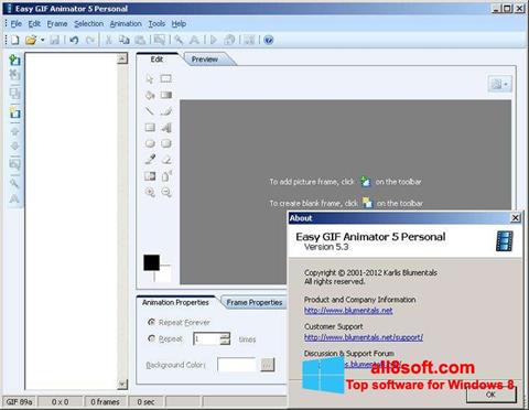 Ekran görüntüsü Easy GIF Animator Windows 8