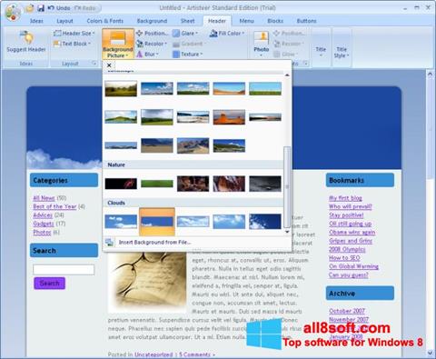 Ekran görüntüsü Artisteer Windows 8