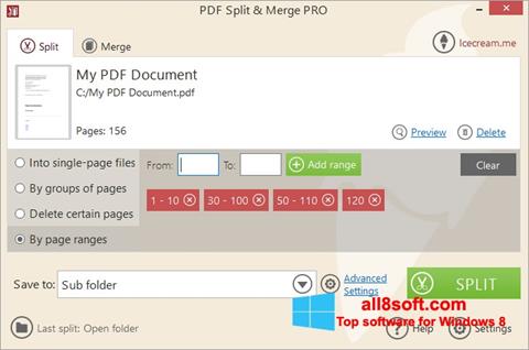 Ekran görüntüsü PDF Split and Merge Windows 8