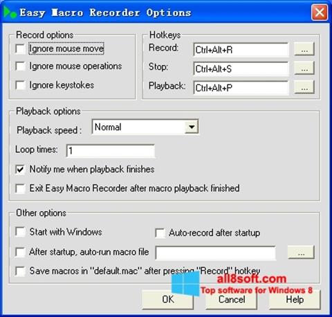 Ekran görüntüsü Easy Macro Recorder Windows 8
