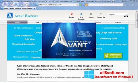 Ekran görüntüsü Avant Browser Windows 8