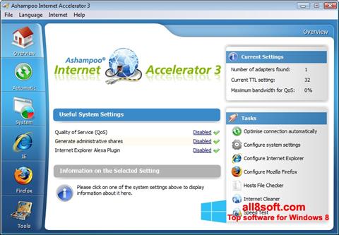 Ekran görüntüsü Ashampoo Internet Accelerator Windows 8