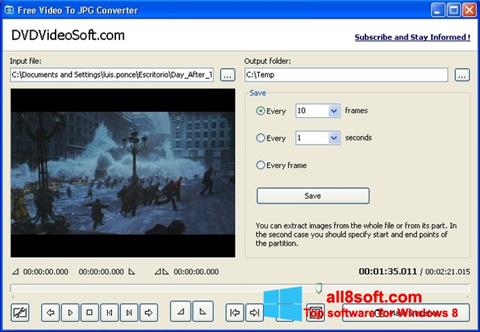 Ekran görüntüsü Free Video to JPG Converter Windows 8