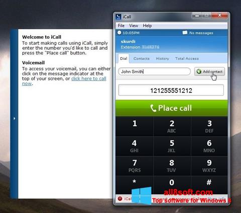 Ekran görüntüsü iCall Windows 8