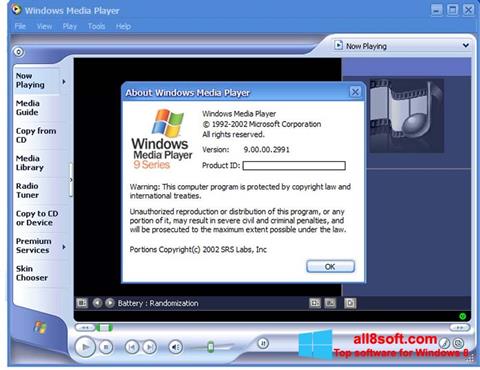 Ekran görüntüsü Windows Media Player Windows 8
