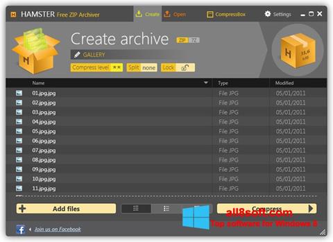 Ekran görüntüsü Hamster Free ZIP Archiver Windows 8