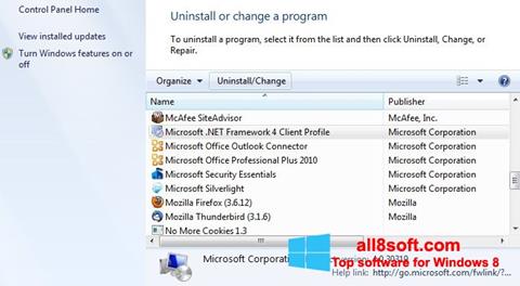 Ekran görüntüsü Microsoft .NET Framework Windows 8