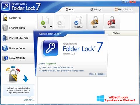 Ekran görüntüsü Folder Lock Windows 8
