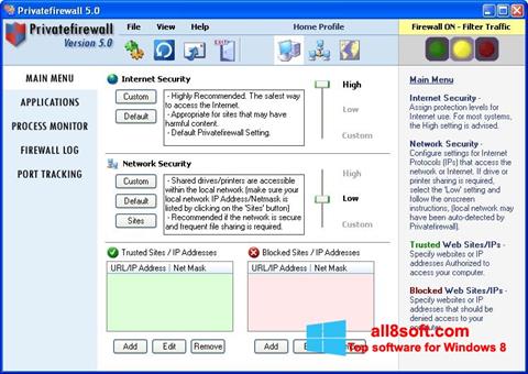 Ekran görüntüsü Privatefirewall Windows 8