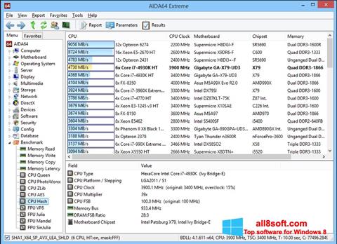 Ekran görüntüsü AIDA32 Windows 8