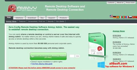 Ekran görüntüsü Ammyy Admin Windows 8